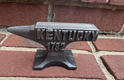 #ad #ad Kentucky Cast Iron Miniature Embossed Anvil See Photos $23.00