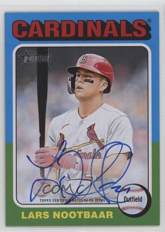 2024 Topps Heritage Real One Auto Lars Nootbaar #ROA-LN Auto 1r1k