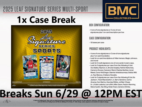 Antony 2025 Leaf Signature Series Multi Sport 1x Case Break #13