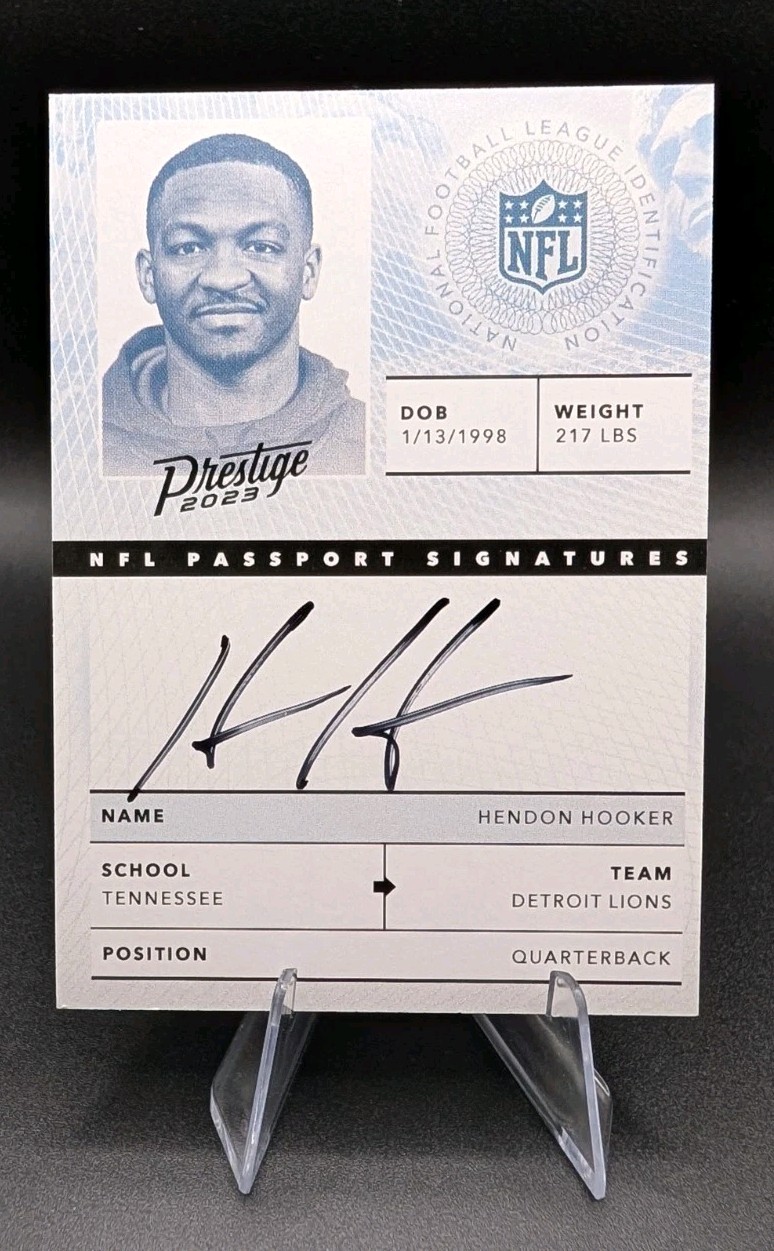 2023 Panini Prestige Hendon Hooker #NPS-HH NFL Passport Auto Rookie RC