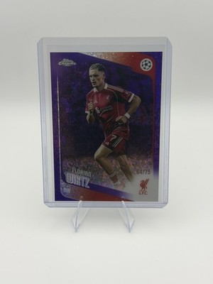 Topps Chrome UCC 2025/26 Liverpool Florian Wirtz /75 Purple Mini Diamonds