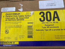 Square D DU221RBUP General Duty Safety Switch 30A 240VAC NEW 
