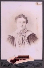 Cabinet Card Portrait William C Wit Studio Philadelphia c1890s Woman Lace Collar