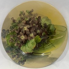 Antique PALACE 5 AND 10 CENT STORE Violets Tin Litho Art Plate Tray Early 1900s