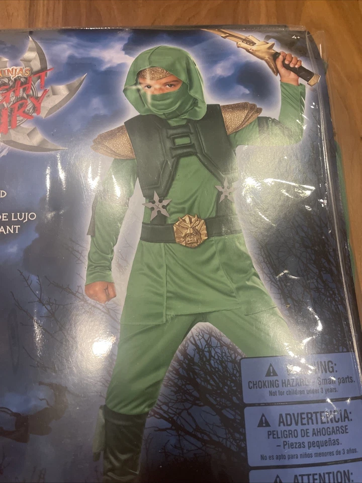 Disfraz de Shadow Ninjas Night Fury GREEN MASTER NINJA Deluxe para niño NUEVO ✨ Foto 2 de 4