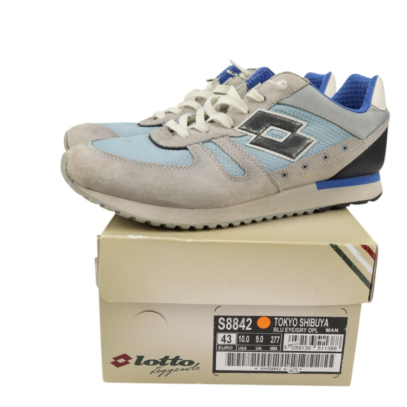 Lotto scarpe sneakers uomo Tokyo Shibuya blu occhio grigio OPL taglia US 10 EU S8842