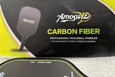 Amoswiz T-1700 Carbon Fiber Professional Pickleball Paddle 16mm For Spin NIB