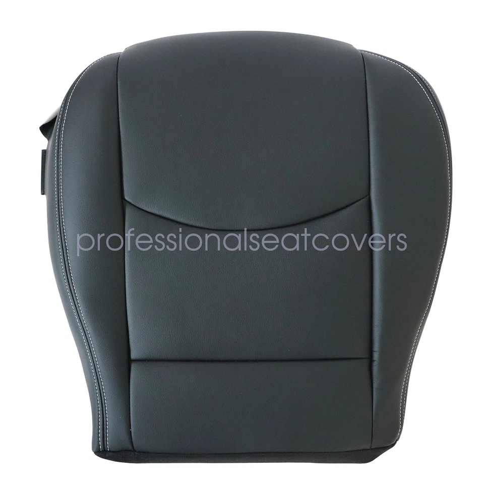 Se adapta a Mazda MX-5 Miata 2009-2014 pasajero parte inferior y superior cubierta de asiento de cuero negro Foto 3 de 4