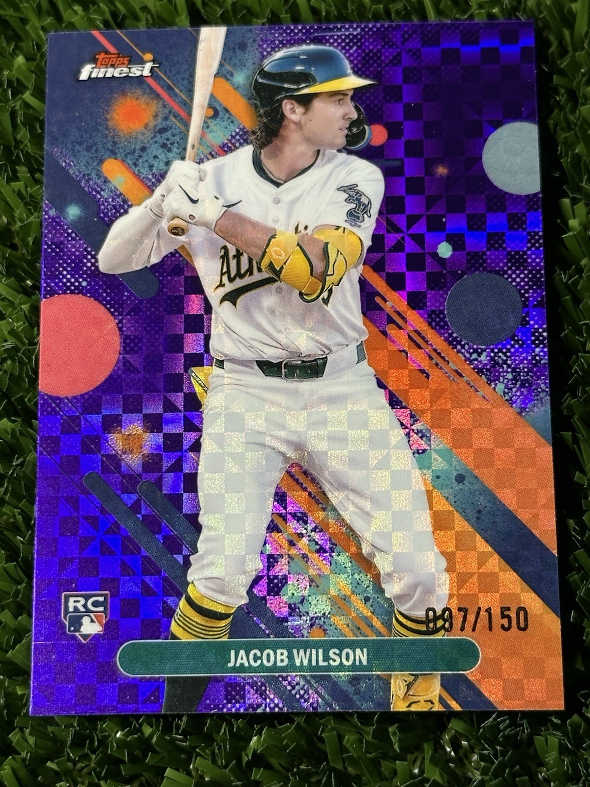 Jacob Wilson 2025 Topps Finest #61 Rookie Purple Checkerboard /150