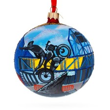 Motorcycle Museum, Milwaukee, Wisconsin Glass Ball Ornament 4 Inches