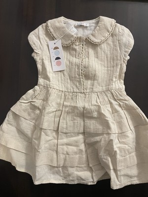 Cocoblanc Beige Linen Dress Toddler NWT Size 2