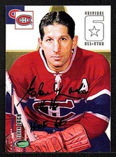 Montreal Canadiens - Elmer Lach  Autographed Hockey Card