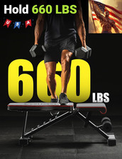 1000 LBS Adjustable Utility Bench Weight Bench Home Gym Fitness Workout Exercise