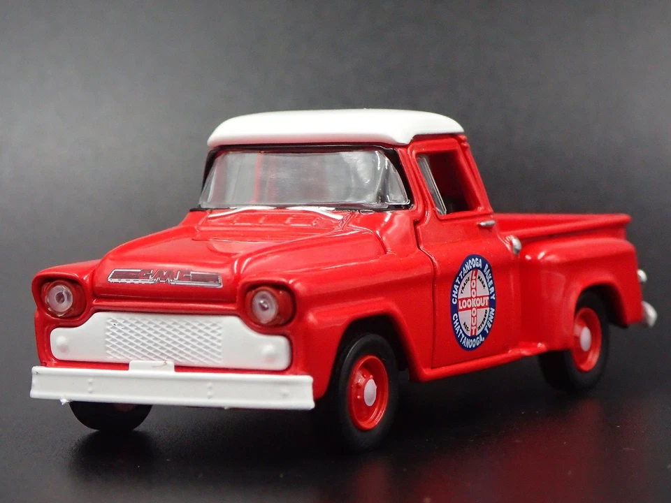 1958 58 GMC Flotta Opzione Pick-Up Camion Moonpie Pasticceria Red 1:64 Diecast - Immagine 4 di 4