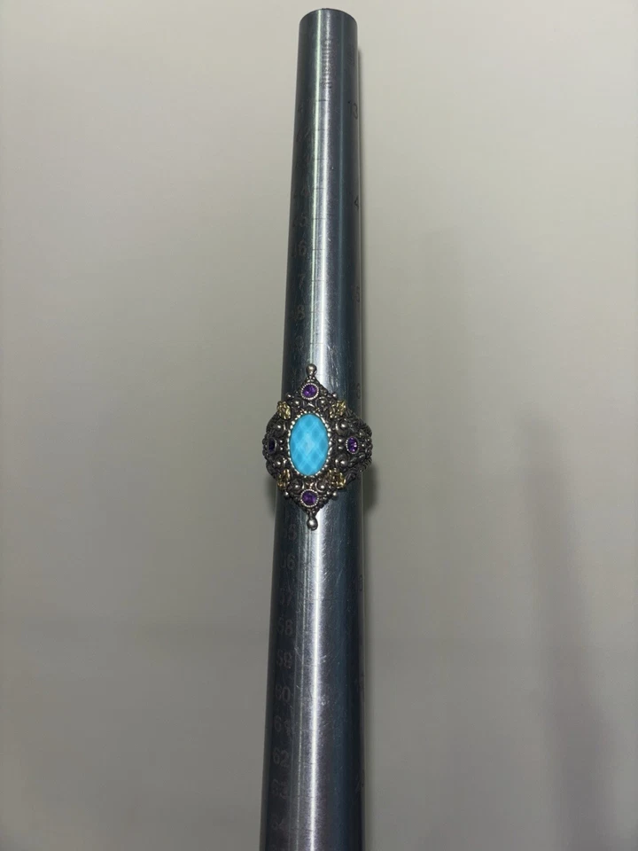 Anillo Barbara Bixby Turquesa 18k Foto 3 de 4