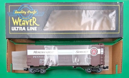 Weaver 3 Rail Pennsylvania Mercancía 40’ PS-1 Boxcar Tren Escala O 92417 | Zustand: New