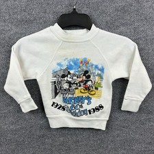 Vintage Disney Sweatshirt Toddler 2-4T 1988 Mickey  s Birthday Steamboat Raglan