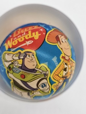 Vtg Hedstrom Toy Story Buzz Lightyear Woody 3  Ball Foam Damaged  Toys Are Back 