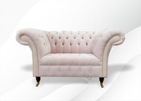 Chesterfield Sessel Rosa Textil Stoff Kreative MöBel Neu Wohnzimmer Modern