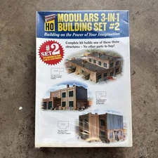 Walthers 933-3752 HO Modulars 3-in-1 Building Set # 2 Cornerstone Series Kit