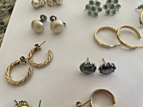 Vintage costume jewelry earrings x 31 pairs - Picture 5 of 11