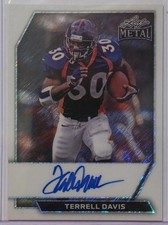 Terrell Davis 2026 Leaf Metal WHITE SHIMMMER Auto Autograph #1/7
