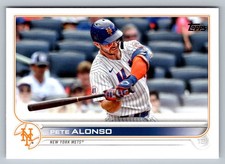 2022 Topps Series 1 - Pete Alonso #315 Horizontal, Batting Mets