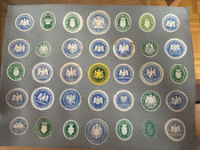 35 REKLAMEMARKEN SIEGELMARKEN PREUSSISCHES MILITÄR BATAILLON ARTILLERIE 1913