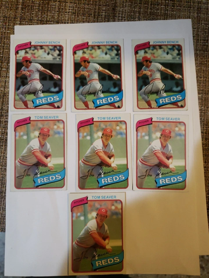 Lote de 30 tarjetas 1977 Topps - Johnny Bench, Tom Seaver, Pete Rose Foto 4 de 4