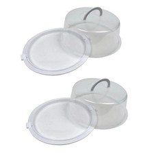 2-X Sure Fresh Reusable Plastic Cake Carrier Container With Lid-NEW