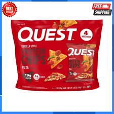 Quest Tortilla Style Protein Chips, 19G Protein,Baked,Pizza Flavor,1.1Oz Bags...