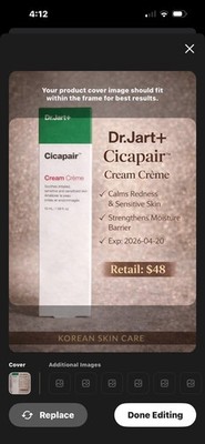 Dr.Jart+ Cicapair Cream 50mL Moisturizer for Sensitive Skin Redness Daily Use