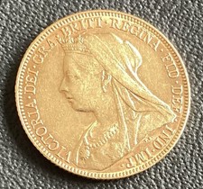 1899 Queen Victoria Gold Full Sovereign Old Head, Photograph Of Actual Coin