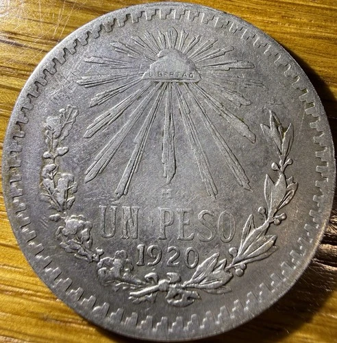 1920 Mexico Un Peso Silver — photo from the most recent tracked eBay sale