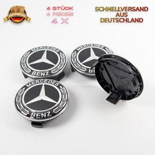 Neu 4x 75mm Nabendeckel Mercedes-Benz Nabenkappen Felgendeckel Raddeckel Emblem