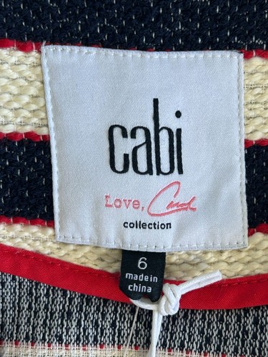 CAbi / Love, Carol Collection Nautical Cruise Stripe Blazer Jacket - Sz 6 - New - Picture 6 of 10
