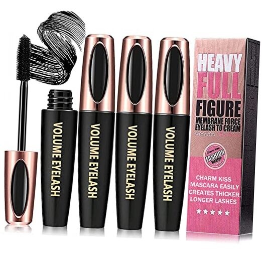 3 rímel 4D fibra de seda impermeable - paquete de 3