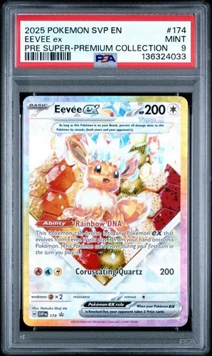 Eevee ex #174 PSA 9 Promo Prismatic Evolutions Super Premium Collection Pokemon
