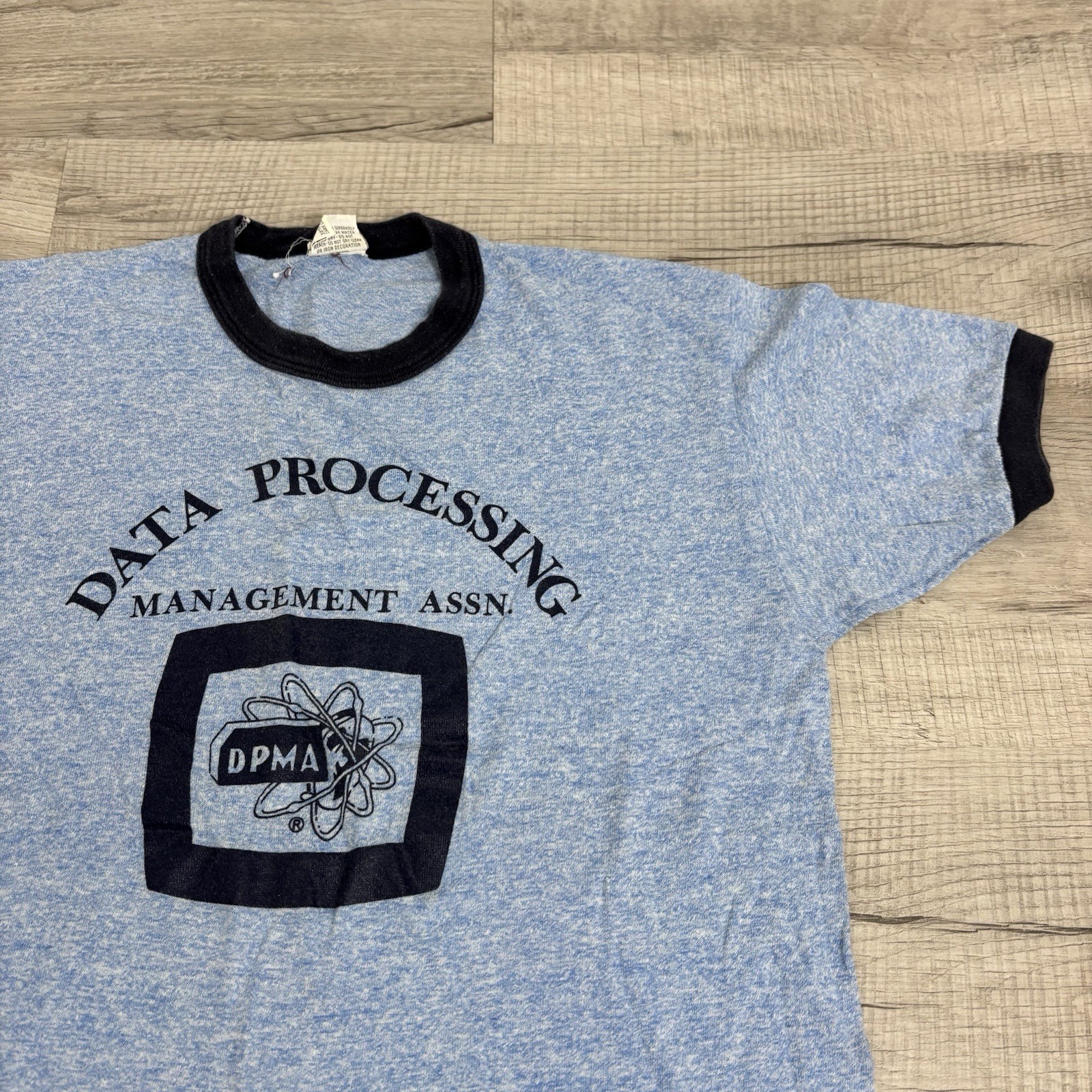 Vintage 90s Blue DPMA Data Processing Tech Ringer… - image 2