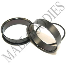 0092 Black Single Flare Flesh Steel Tunnels Earlets Big Gauges 1-7/8" Plugs 47mm