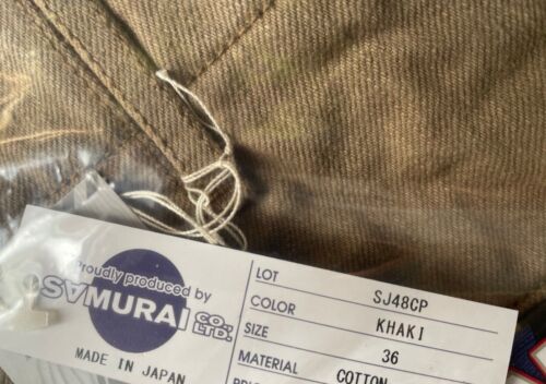 SAMURAI JEANS SJ48CP Heavy Chino Wide Trousers 15oz sulfur dyeing One Washed - Picture 3 of 16