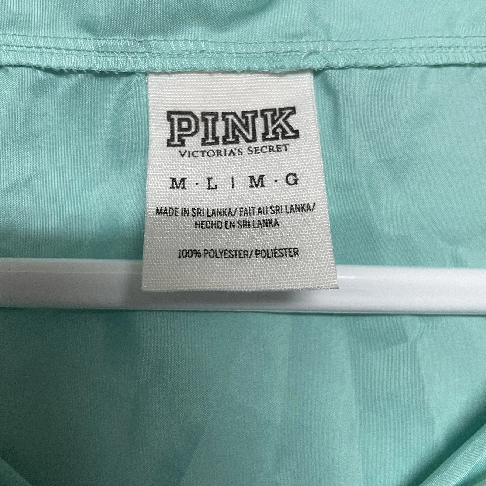 UNDERCOVER Giacca a vento Victoria's Secret rosa donna taglia media full zip cappuccio blu