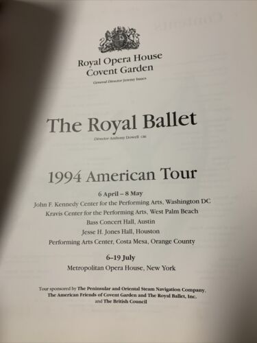 Programa de gira americana 1994 de The Royal Ballet - Imagen 3 de 4