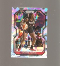 jackie young 2021 panini wnba prizm cracked ice card,