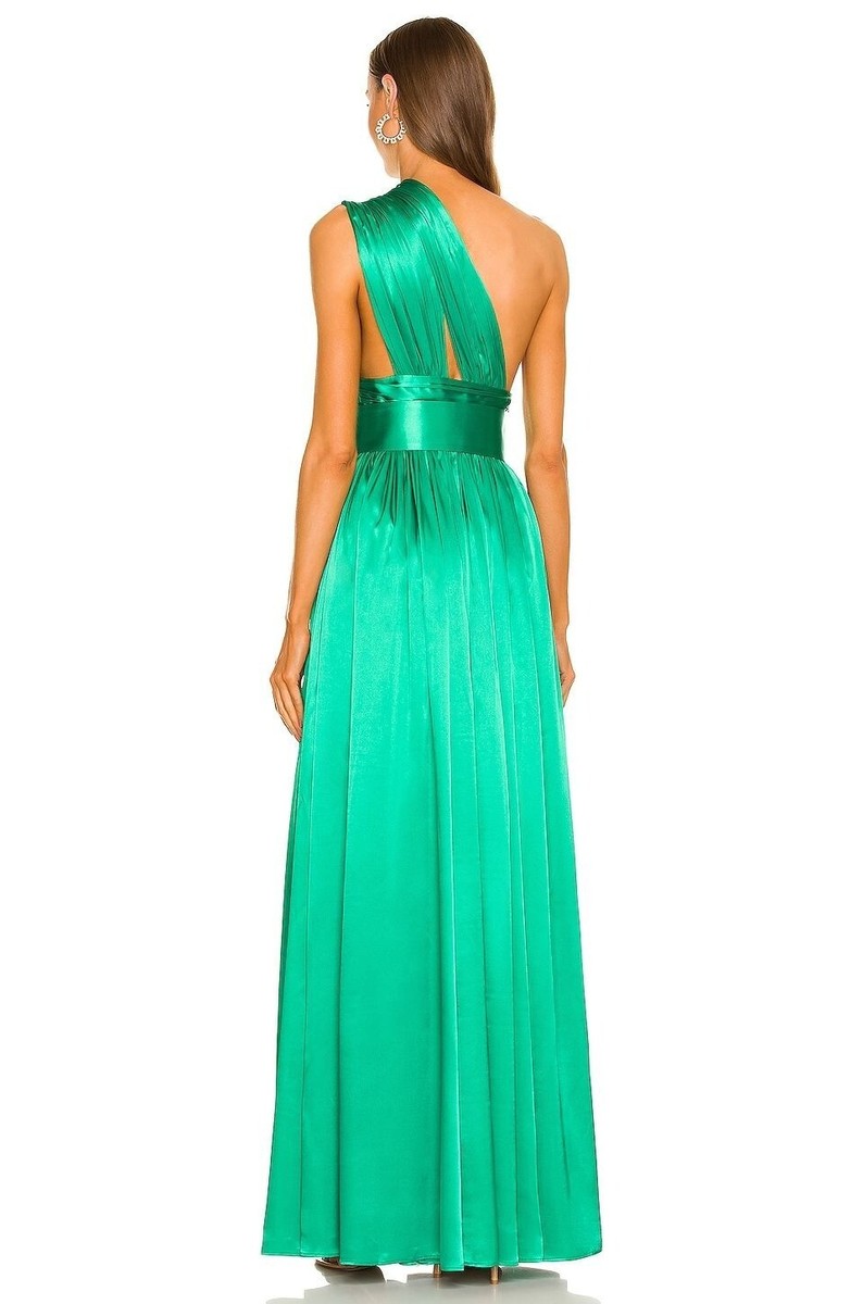 light green dress long Zapakasa Women Long Prom Dress Light Green A-Line Evening Dress With  Embroidery