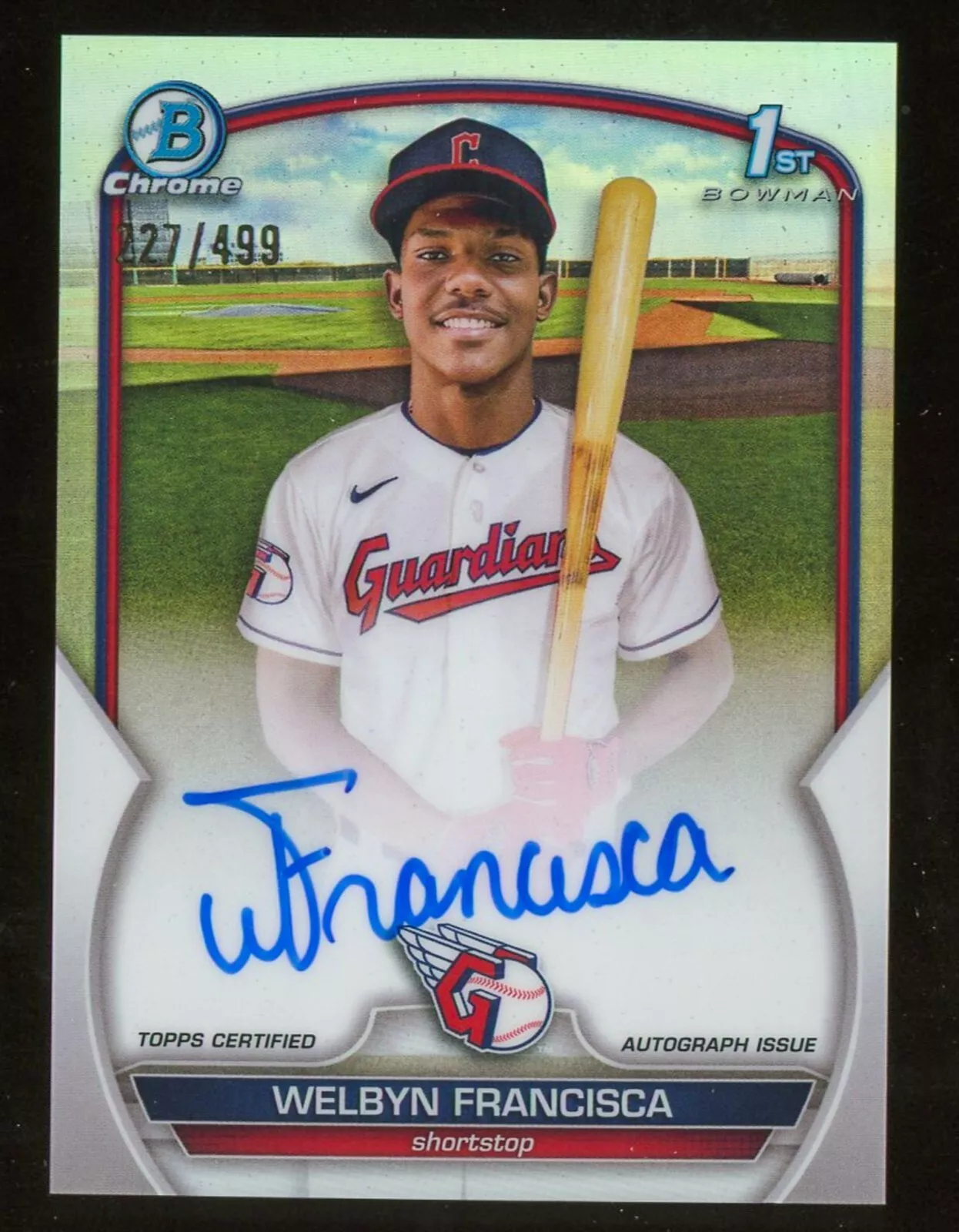 2023 Bowman Chrome Welbyn Francisca REFRACTOR AUTO /499 1st AUTOGRAPH #CPA-WF