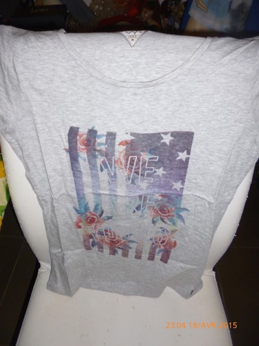 IKKS : t-shirt ref 10334 neuf, étiqueté - col PRINTEMPS/ETE 2015 valeur 45€ - Picture 3 of 6