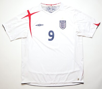 ENGLAND 2005/2006/2007 HOME #9 ROONEY FOOTBALL SHIRT JERSEY KIT