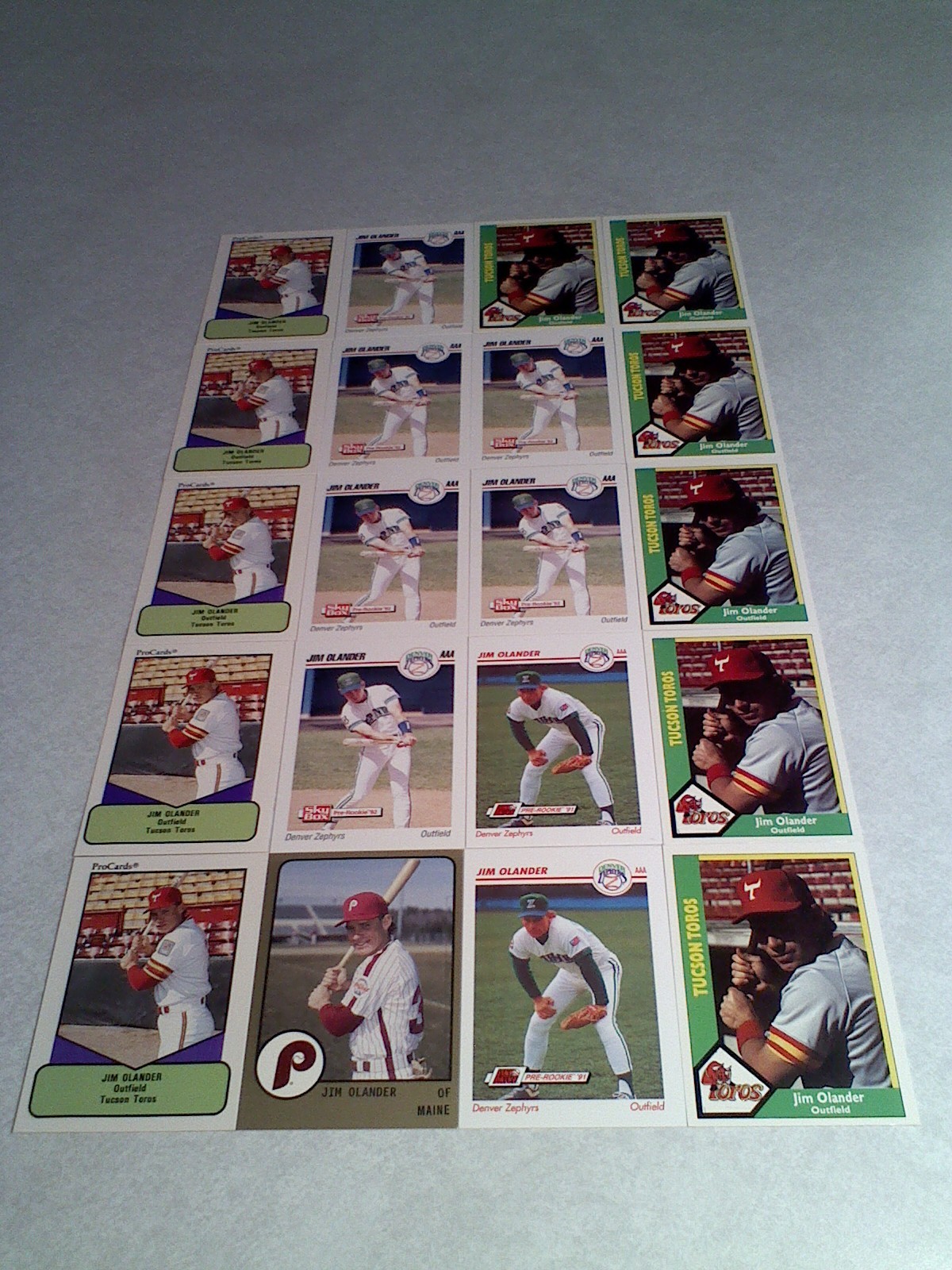 *****Jim Olander*****  Lot of 50 cards.....11 DIFFERENT