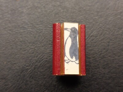 Vintage 1982 Hippo Heart Penguin Rubber Wood Stamp
